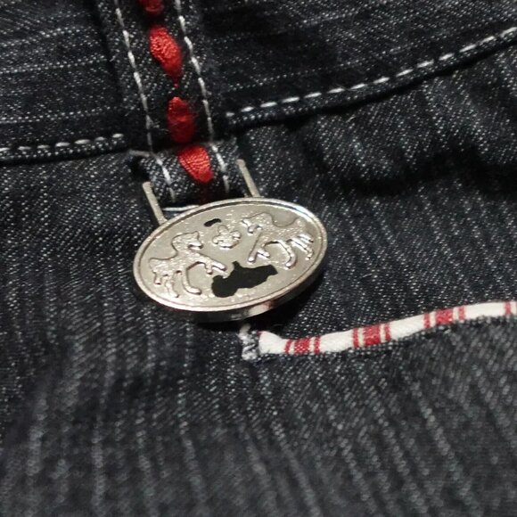 Stars & Stripes Knee Patch Breeches Pants Women Size 30 Black Button Zip Pocket - Picture 10 of 16